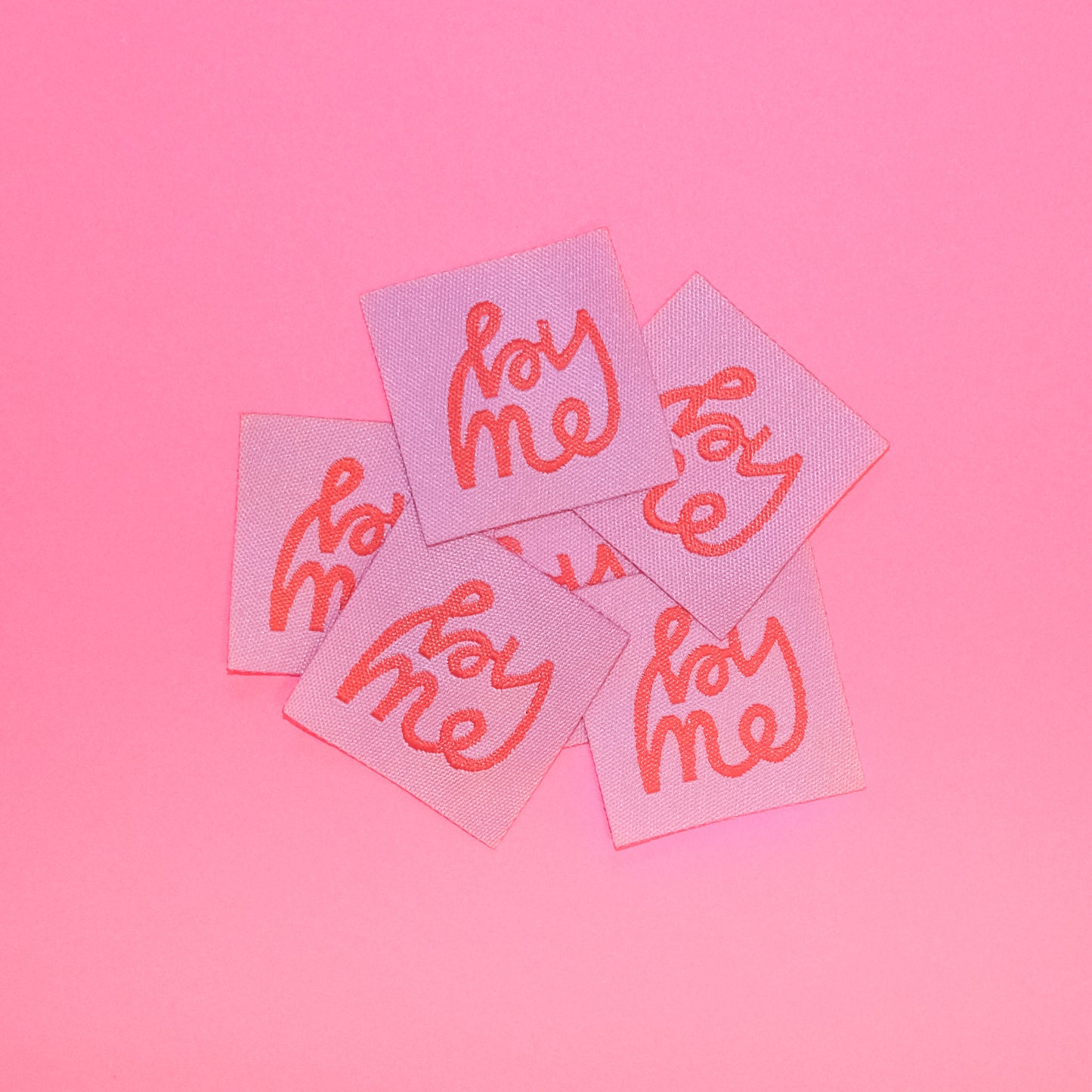 "By Me" Flat Woven Tags (10 Pack)